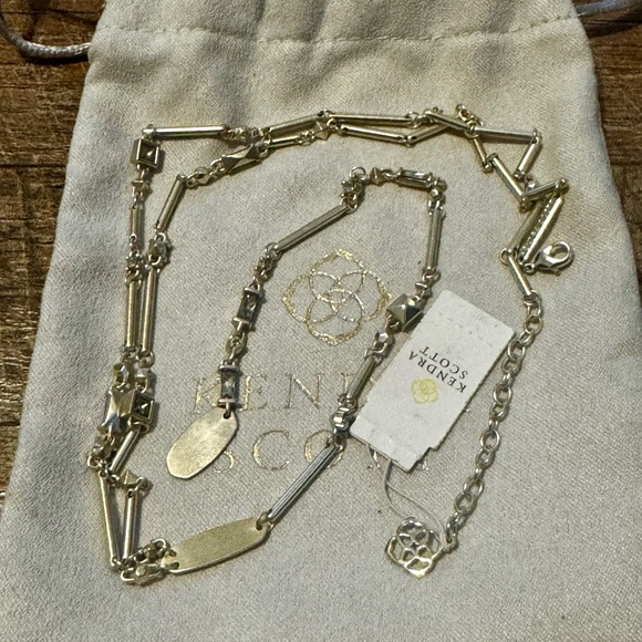 Kendra Scott Gold Lariat Crowley Necklace NWT - Picture 6 of 7